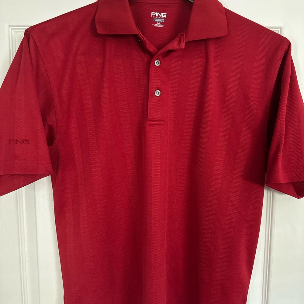Ping Men's Vibrant Red Polo Shirt